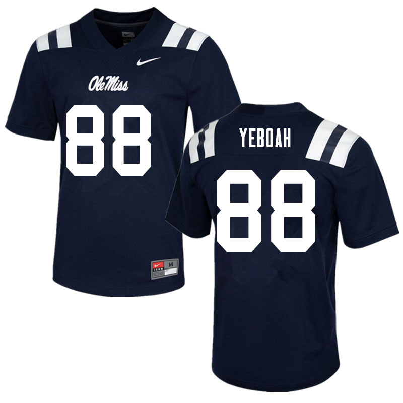 Kenny Yeboah Ole Miss Rebels NCAA Men's Navy #88 Stitched Limited College Football Jersey XFM7458OA